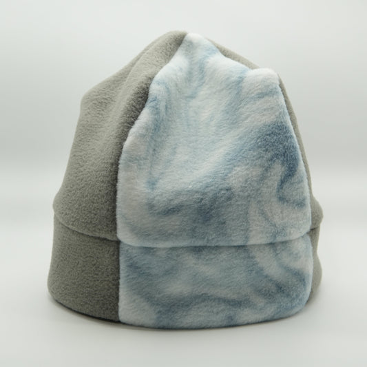 Blue Wave Panel Fleece Beanie